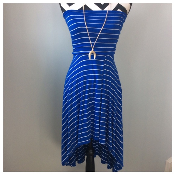 Hi Lo Striped Midi Skirt - Picture 4 of 4